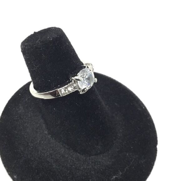 3/4 Carat Round CZ 4-Prong Engagement Ring (H15) - Picture 5 of 6